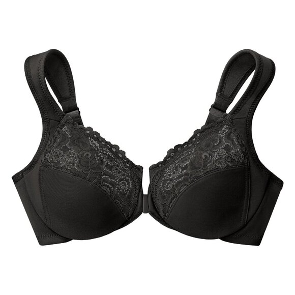 Glamorise Full Figure Plus Size Wonderwire Front-Closure Bra Underwire #1245 - Picture 2 of 7